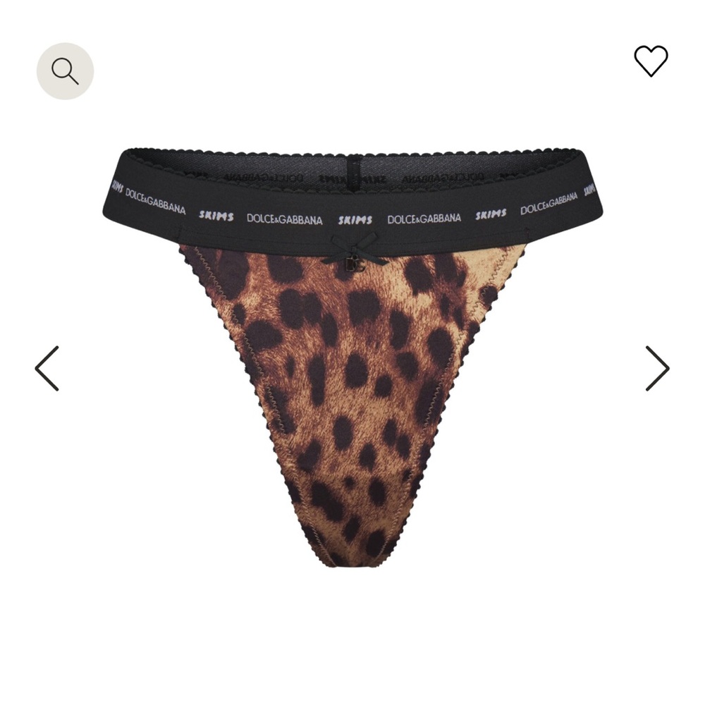 Dolce & Gabbana Leopard Print Thong